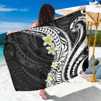 Hawaii Aloha Sarong Plumeria Vintage - Black LT7 One Size 44 x 66 inches Black - Polynesian Pride
