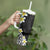 Hawaii Aloha Tumbler With Handle Plumeria Vintage - Black