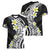 Hawaii Aloha Women V Neck T Shirt Plumeria Vintage - Black LT7 - Polynesian Pride