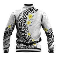 Hawaii Aloha Baseball Jacket Plumeria Vintage - White LT7 - Polynesian Pride