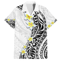 Hawaii Aloha Family Matching Tank Maxi Dress and Hawaiian Shirt Plumeria Vintage - White LT7 Dad's Shirt - Short Sleeve White - Polynesian Pride
