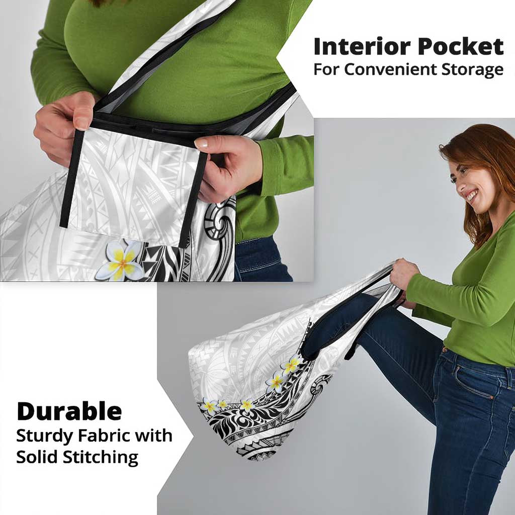 Hawaii Aloha Grocery Bag Plumeria Vintage - White