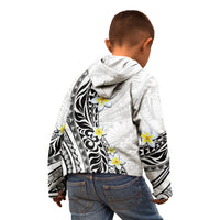 Hawaii Aloha Kid Hoodie Plumeria Vintage - White LT7 - Polynesian Pride