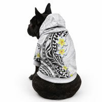 Hawaii Aloha Pet Hoodie Plumeria Vintage - White