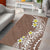 Hawaii Aloha Area Rug Plumeria Vintage - Brown LT7 - Polynesian Pride