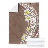 Hawaii Aloha Blanket Plumeria Vintage - Brown LT7 - Polynesian Pride