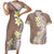 Hawaii Aloha Couples Matching Short Sleeve Bodycon Dress and Hawaiian Shirt Plumeria Vintage - Brown LT7 Brown - Polynesian Pride