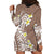 Hawaii Aloha Hoodie Dress Plumeria Vintage - Brown LT7 - Polynesian Pride