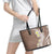 Hawaii Aloha Leather Tote Bag Plumeria Vintage - Brown LT7 - Polynesian Pride