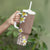 Hawaii Aloha Tumbler With Handle Plumeria Vintage - Beige