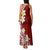 Hawaii Aloha Family Matching Tank Maxi Dress and Hawaiian Shirt Plumeria Vintage - Crimson LT7 - Polynesian Pride