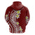 Hawaii Aloha Hoodie Plumeria Vintage - Crimson LT7 - Polynesian Pride