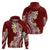 Hawaii Aloha Hoodie Plumeria Vintage - Crimson LT7 - Polynesian Pride