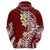 Hawaii Aloha Hoodie Plumeria Vintage - Crimson LT7 - Polynesian Pride