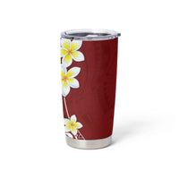 Hawaii Aloha Tumbler Cup Plumeria Vintage - Red