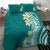 Hawaii Aloha Bedding Set Plumeria Vintage - Teal LT7 - Polynesian Pride