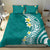 Hawaii Aloha Bedding Set Plumeria Vintage - Teal LT7 - Polynesian Pride