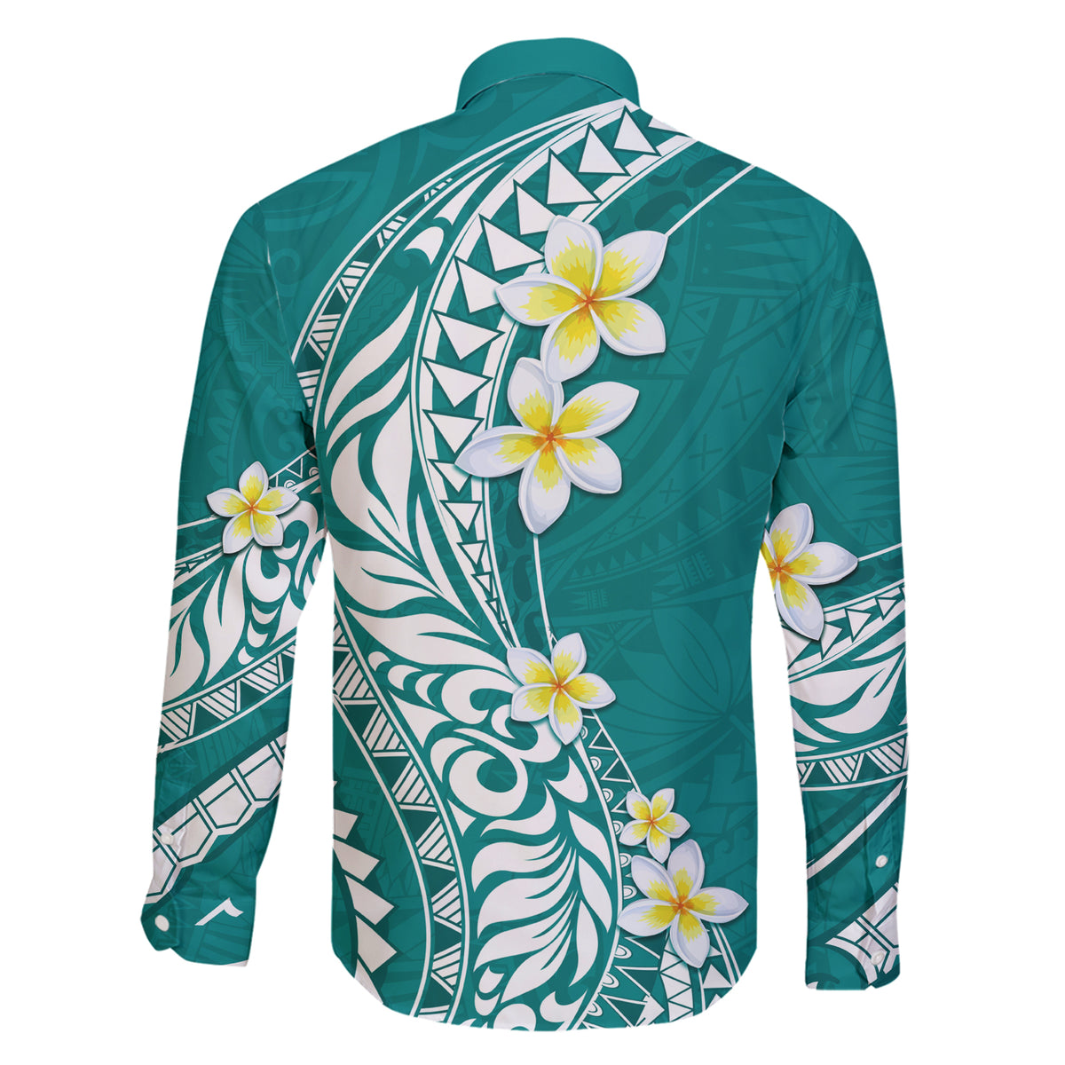 Hawaii Aloha Family Matching Short Sleeve Bodycon Dress and Hawaiian Shirt Plumeria Vintage - Teal LT7 - Polynesian Pride
