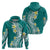 Hawaii Aloha Hoodie Plumeria Vintage - Teal LT7 - Polynesian Pride