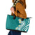 Hawaii Aloha Leather Tote Bag Plumeria Vintage - Teal LT7 Teal - Polynesian Pride