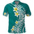 Hawaii Aloha Polo Shirt Plumeria Vintage - Teal LT7 Teal - Polynesian Pride