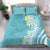 Hawaii Aloha Bedding Set Plumeria Vintage - Turquoise LT7 - Polynesian Pride