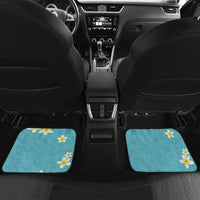 Hawaii Aloha Car Mats Plumeria Vintage - Turquoise LT7 - Polynesian Pride