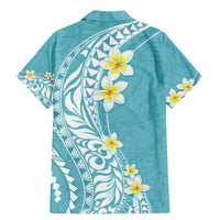 Hawaii Aloha Family Matching Mermaid Dress and Hawaiian Shirt Plumeria Vintage - Turquoise LT7 - Polynesian Pride