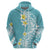 Hawaii Aloha Hoodie Plumeria Vintage - Turquoise LT7 - Polynesian Pride