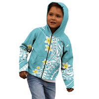 Hawaii Aloha Kid Hoodie Plumeria Vintage - Turquoise LT7 - Polynesian Pride