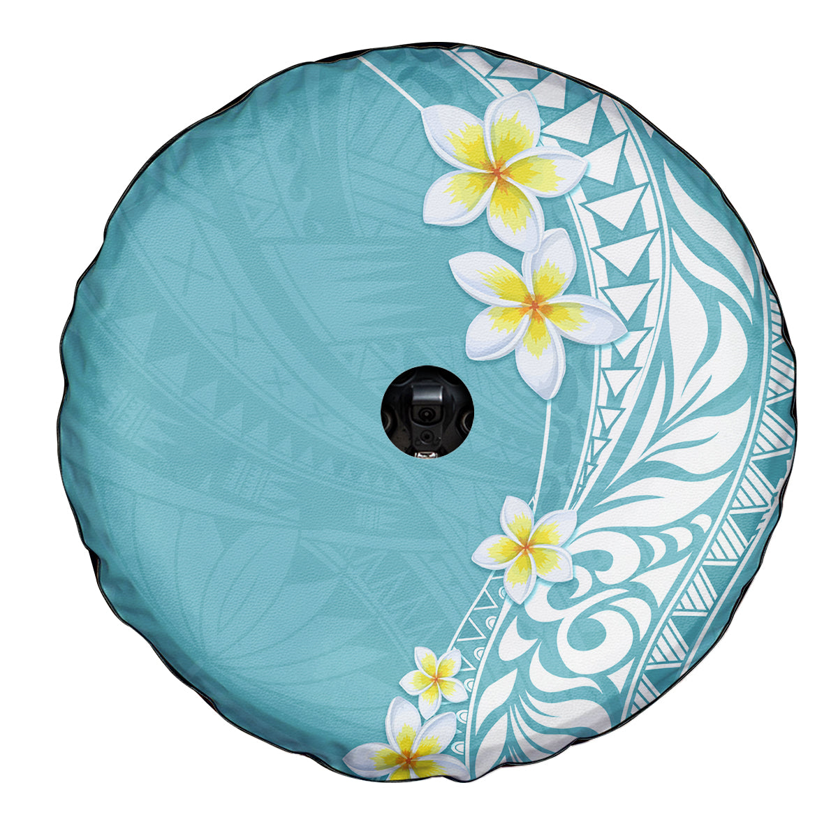 Hawaii Aloha Spare Tire Cover Plumeria Vintage - Turquoise LT7 - Polynesian Pride