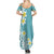 Hawaii Aloha Summer Maxi Dress Plumeria Vintage - Turquoise LT7 - Polynesian Pride