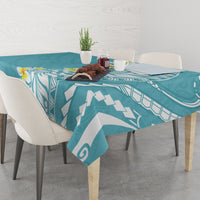Hawaii Aloha Tablecloth Plumeria Vintage - Turquoise LT7 - Polynesian Pride