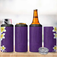 Hawaii Aloha 4 in 1 Can Cooler Tumbler Plumeria Vintage - Violet