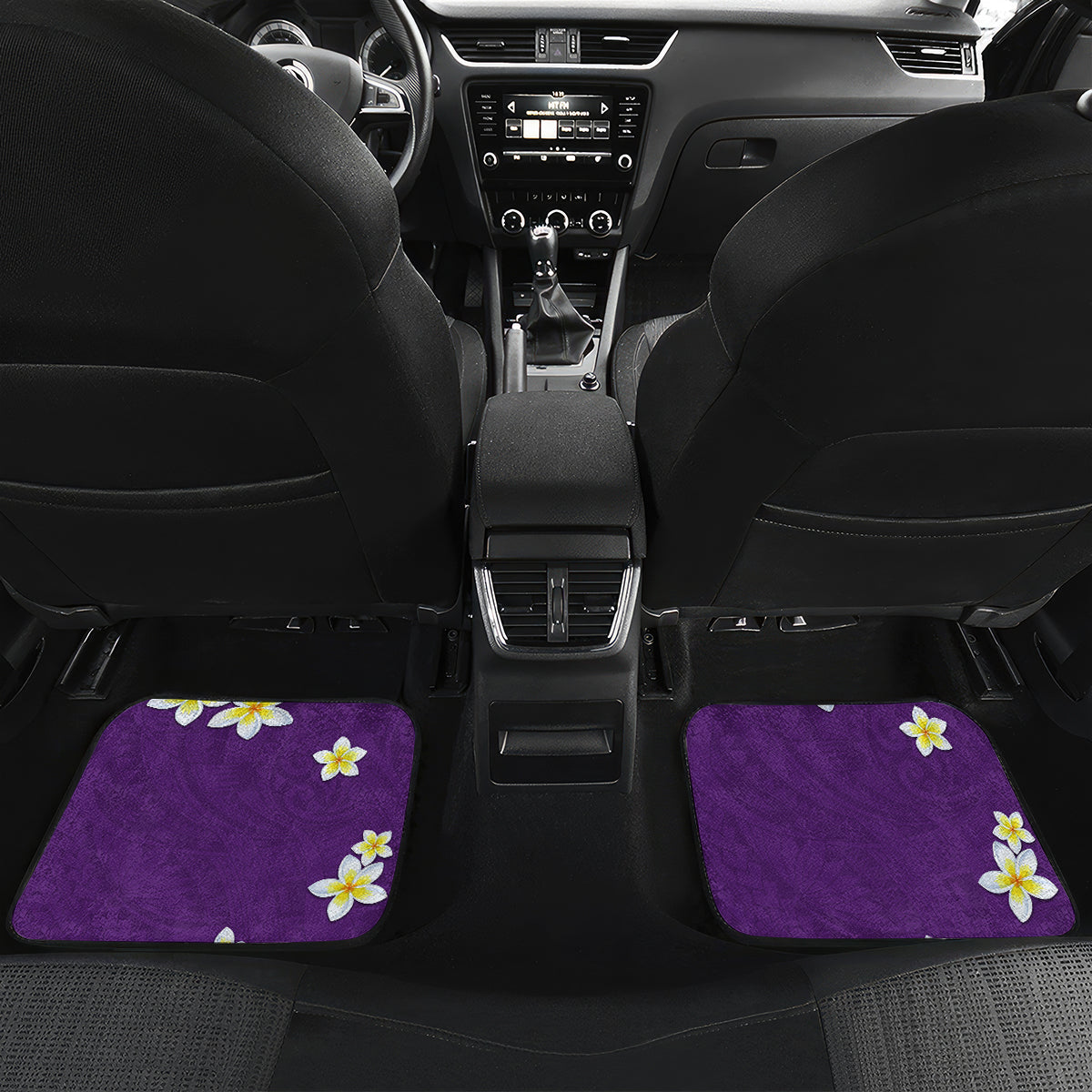 Hawaii Aloha Car Mats Plumeria Vintage - Violet LT7 - Polynesian Pride