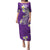 Hawaii Aloha Family Matching Puletasi Dress and Hawaiian Shirt Plumeria Vintage - Violet LT7 Mom's Dress Violet - Polynesian Pride