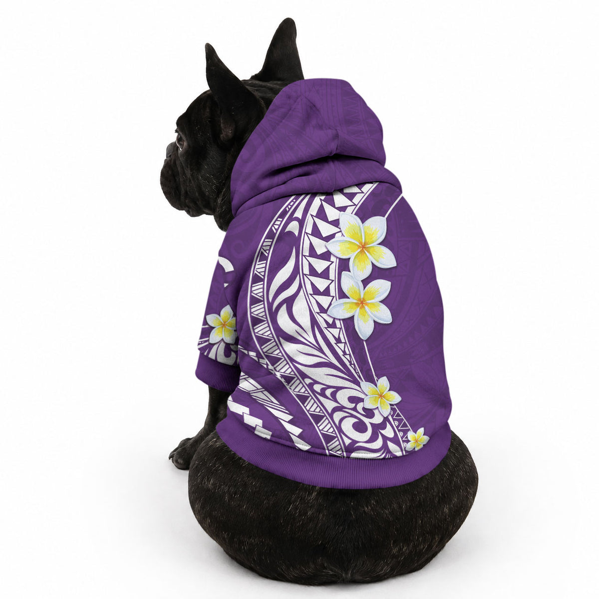 Hawaii Aloha Pet Hoodie Plumeria Vintage - Violet LT7 - Polynesian Pride
