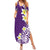 Hawaii Aloha Summer Maxi Dress Plumeria Vintage - Violet LT7 Women Violet - Polynesian Pride