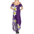 Hawaii Aloha Summer Maxi Dress Plumeria Vintage - Violet LT7 - Polynesian Pride