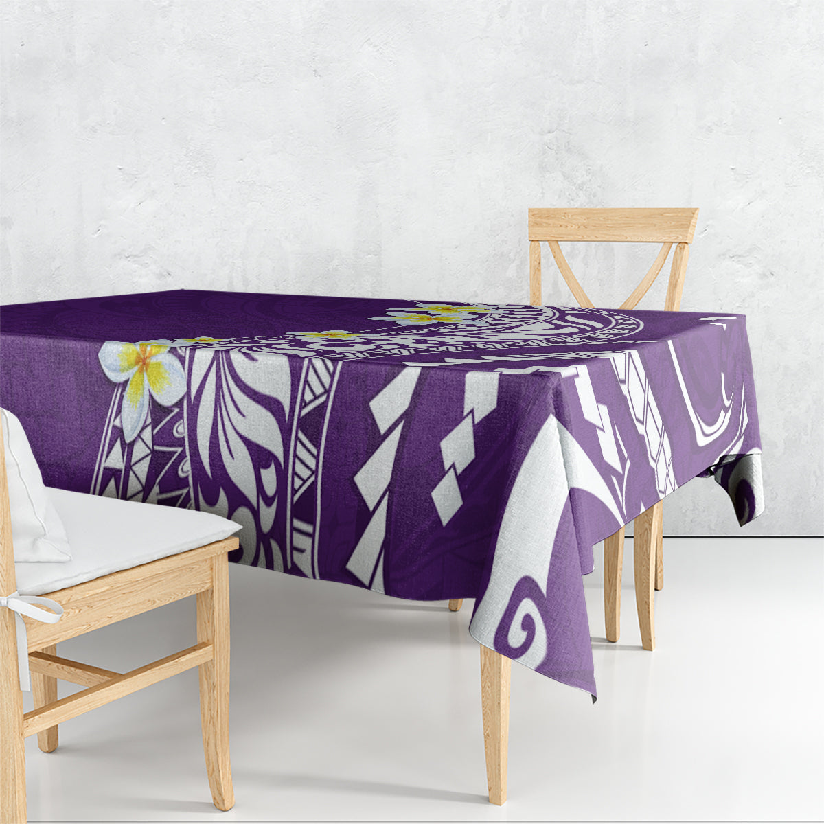 Hawaii Aloha Tablecloth Plumeria Vintage - Violet LT7 - Polynesian Pride