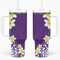 Hawaii Aloha Tumbler With Handle Plumeria Vintage - Violet