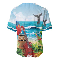 Aloha Honolulu Festival Baseball Jersey Ukulele By The Shore