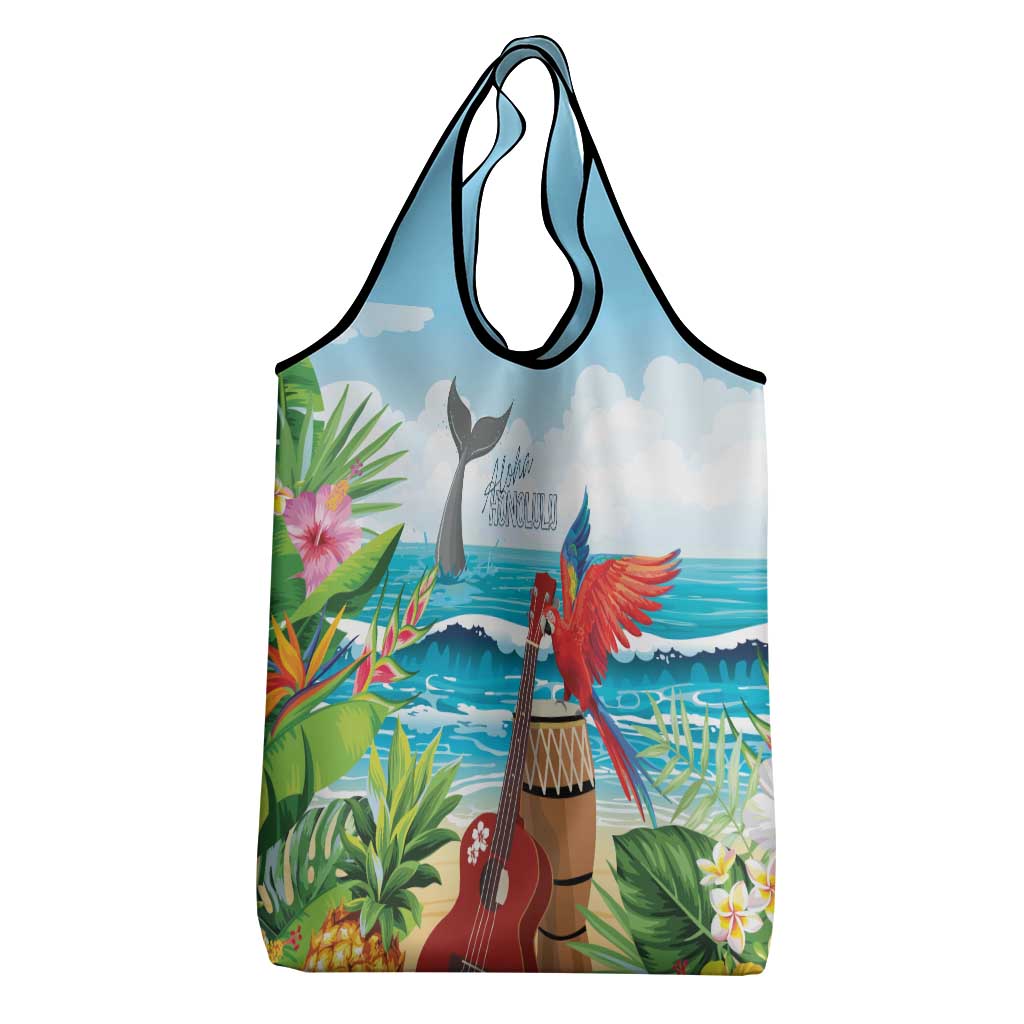 Aloha Honolulu Festival Grocery Bag Ukulele By The Shore