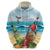 Aloha Honolulu Festival Hoodie Ukulele By The Shore