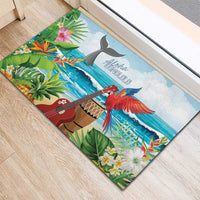 Aloha Honolulu Festival Rubber Doormat Ukulele By The Shore