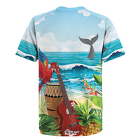 Aloha Honolulu Festival Rugby Jersey Ukulele By The Shore