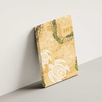 Aloha Honolulu Festival Canvas Wall Art Hawaii Kapa Mix Flowers Lei