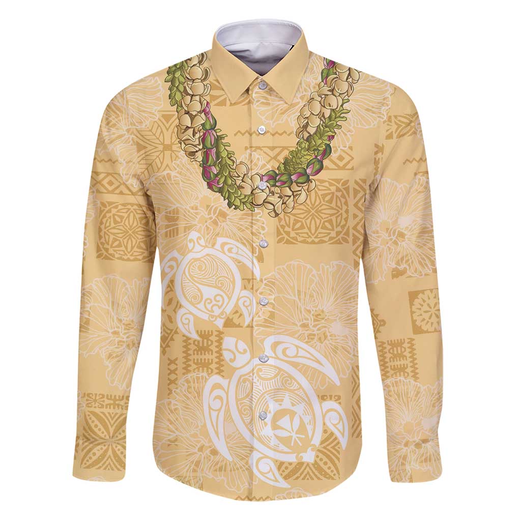 Aloha Honolulu Festival Family Matching Puletasi and Hawaiian Shirt Hawaii Kapa Mix Flowers Lei