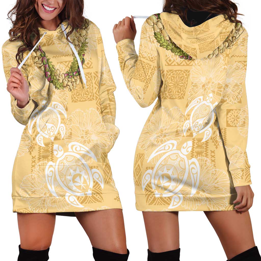Aloha Honolulu Festival Hoodie Dress Hawaii Kapa Mix Flowers Lei LT7 - Polynesian Pride