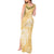 Aloha Honolulu Festival Tank Maxi Dress Hawaii Kapa Mix Flowers Lei